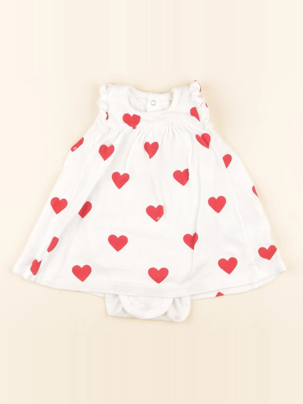 Petit Bateau - body robe blanc - 6 mois