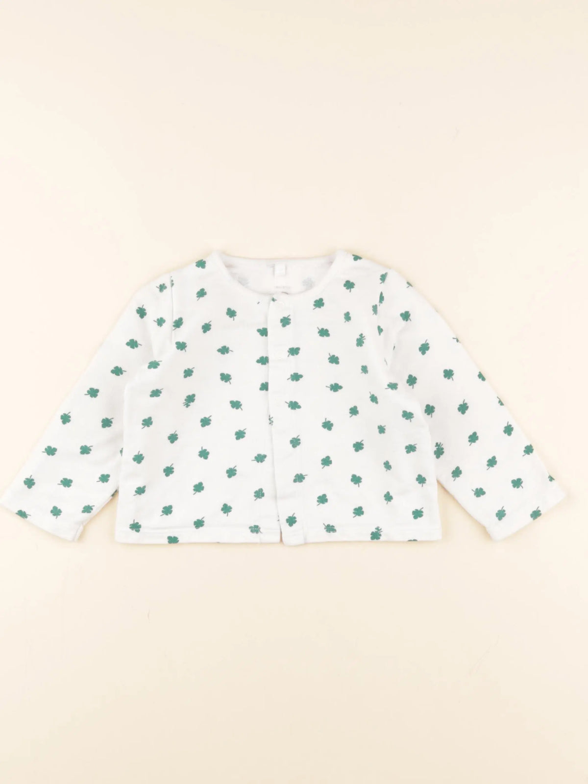 Petit Bateau - sweat blanc - 18 mois