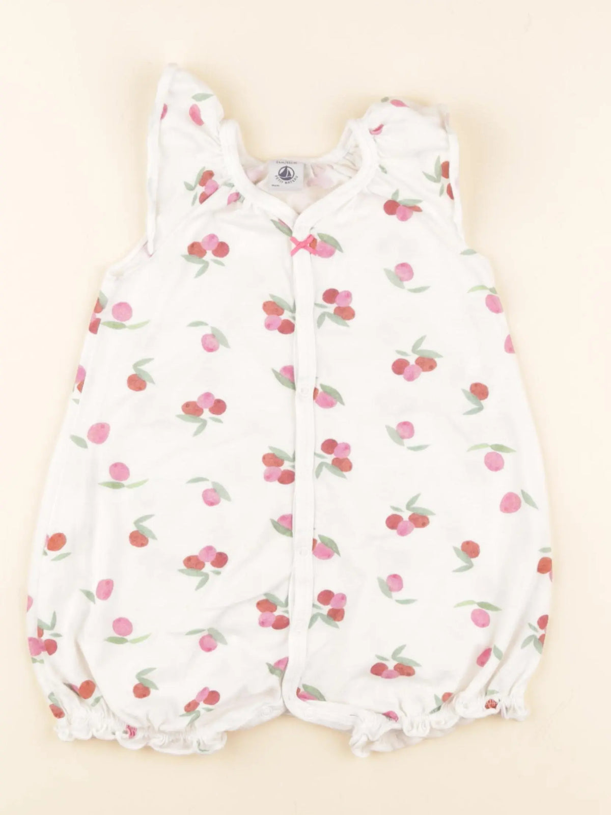 Petit Bateau - pyjama coton blanc - 24 mois