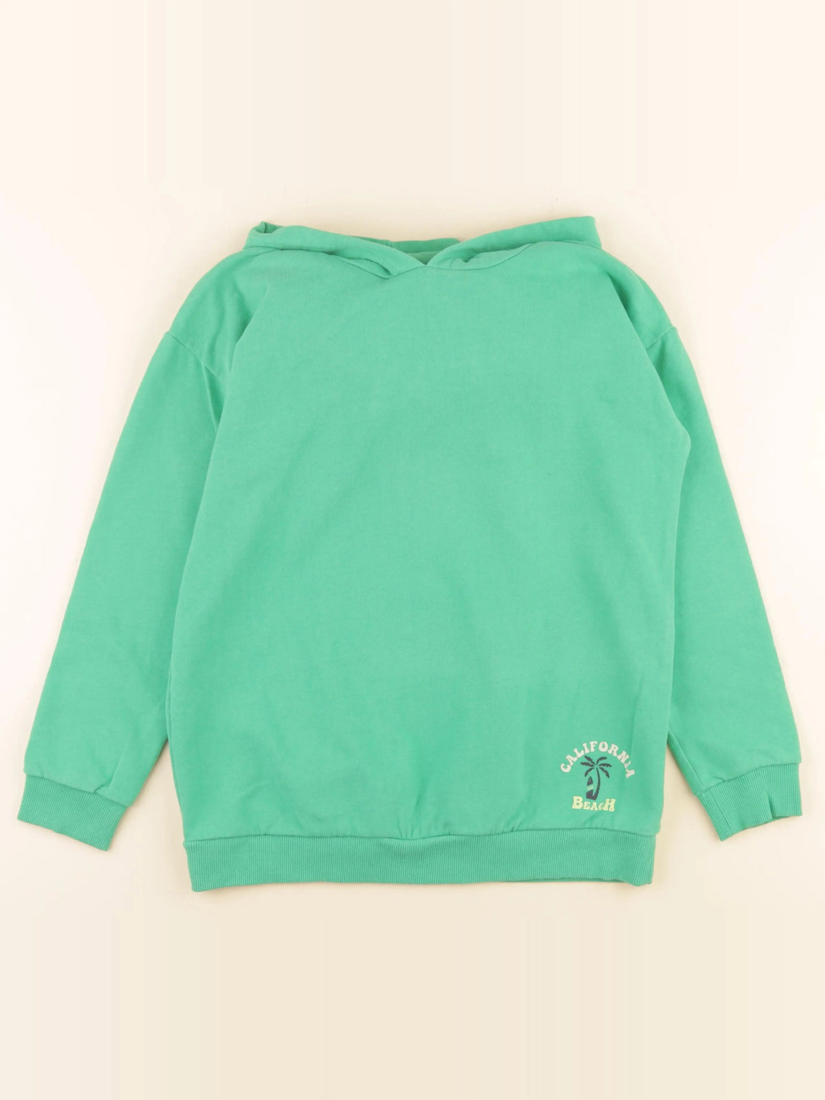 Vertbaudet - sweat imprimé au dos vert - 12 ans