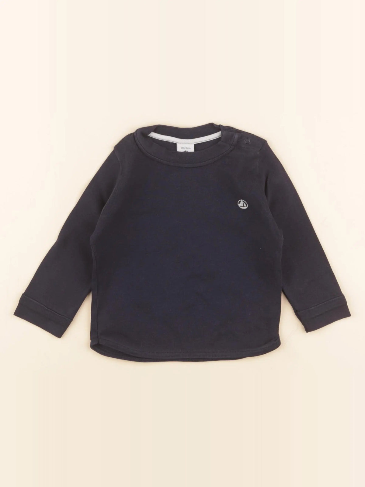 Petit Bateau - tee-shirt bleu - 12 mois