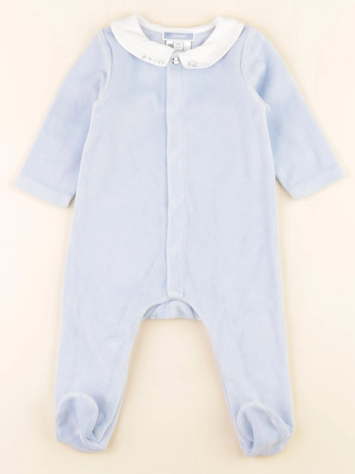 Jacadi - pyjama velours bleu - 6 mois