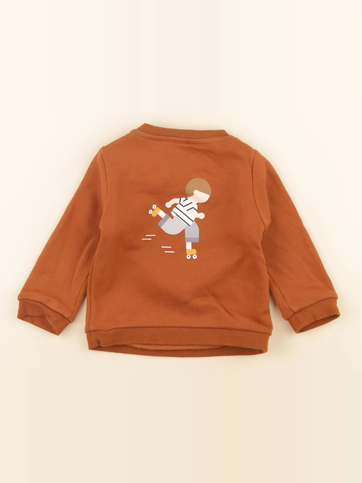 Jacadi - sweat imprimé au dos marron - 12 mois