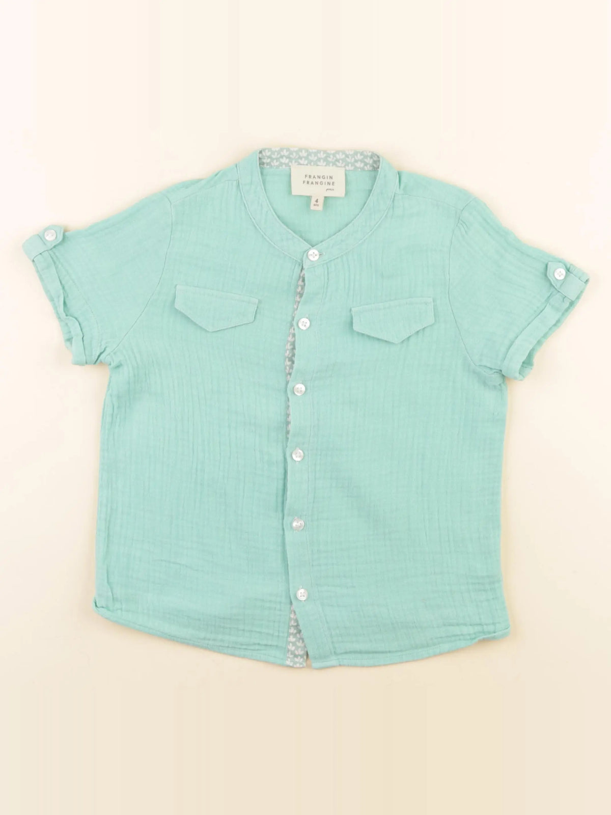 Frangin Frangine - chemise vert - 4 ans