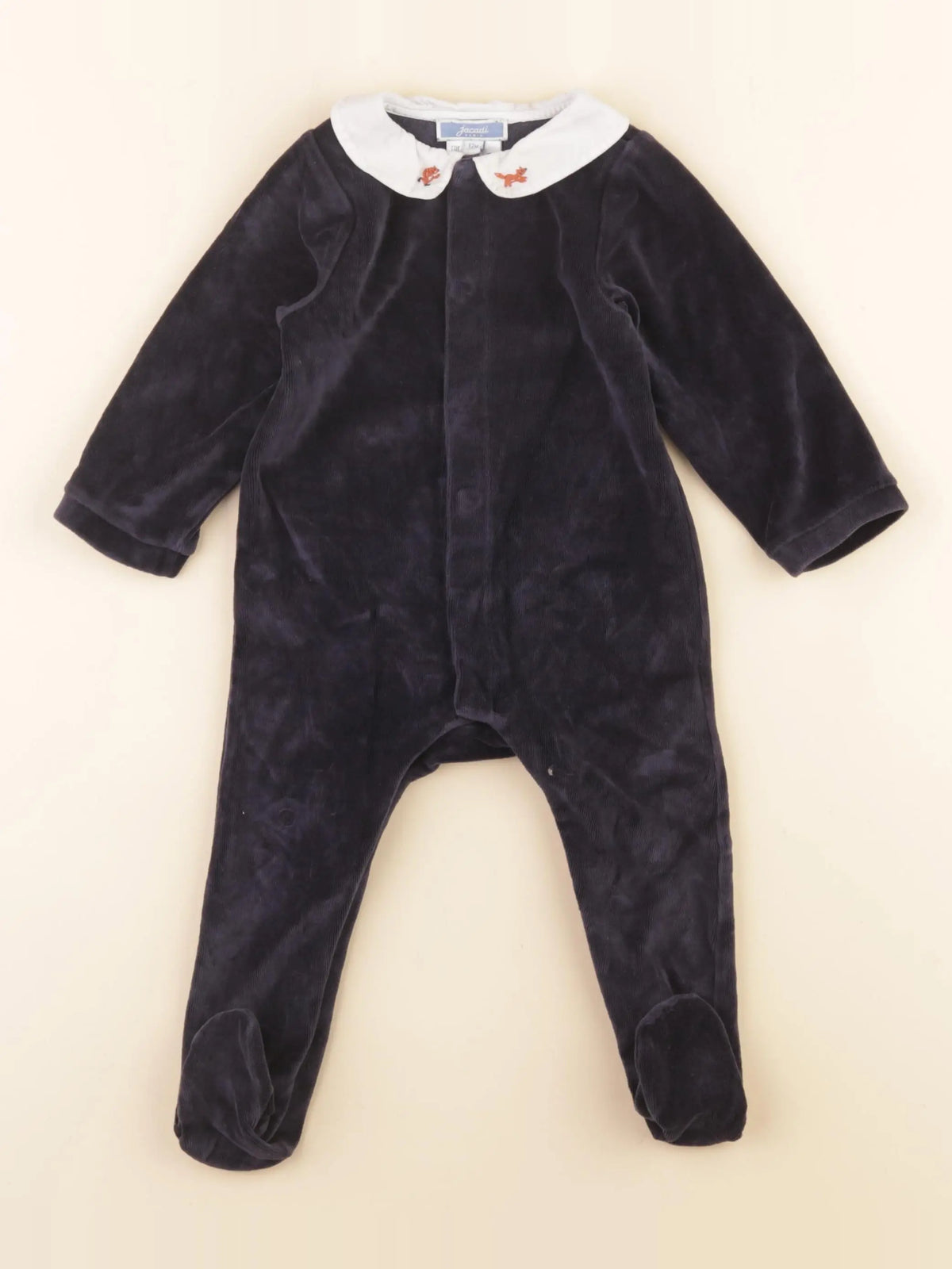 Jacadi - pyjama velours bleu - 12 mois