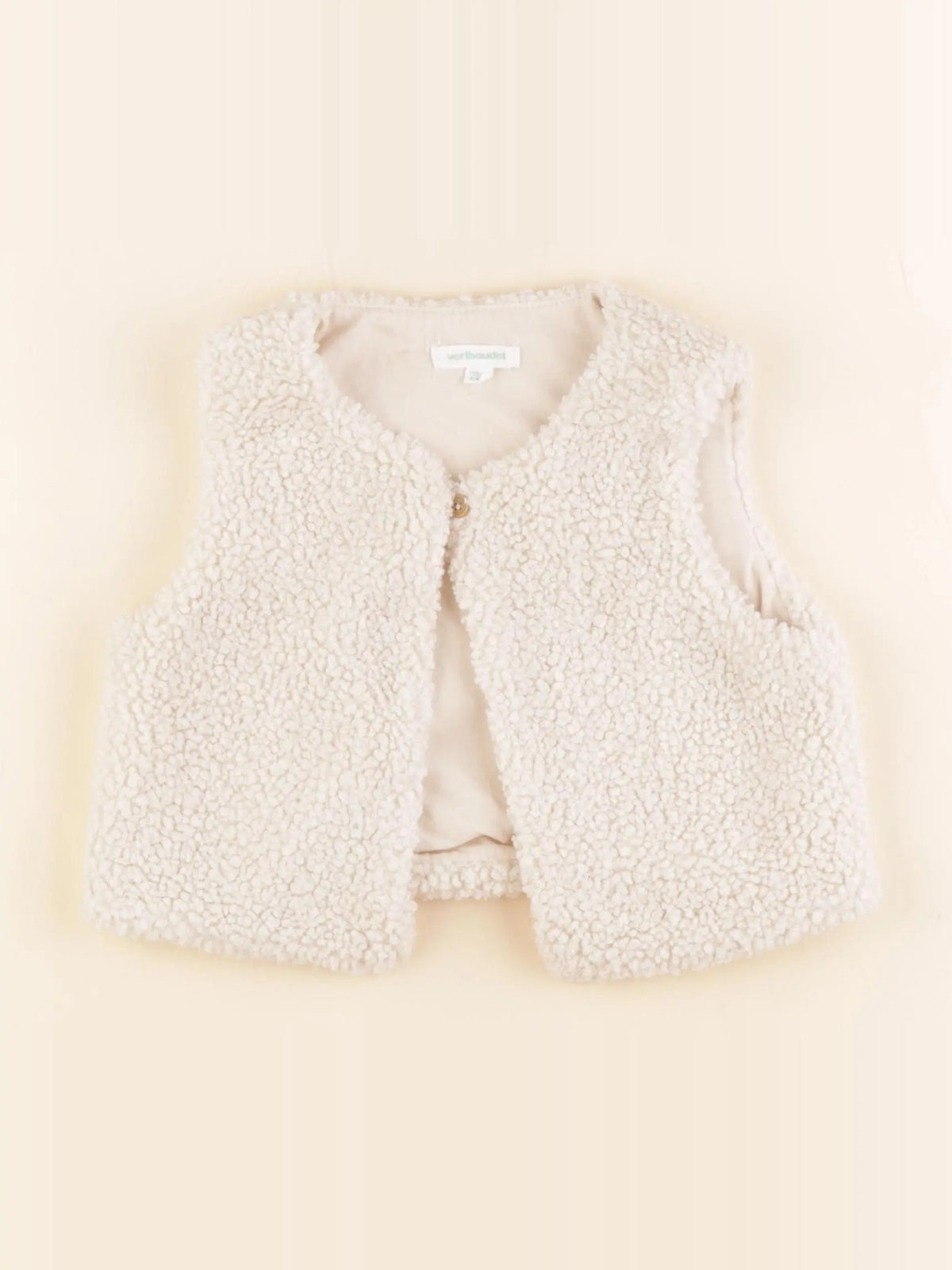Vertbaudet - gilet beige - 4 ans