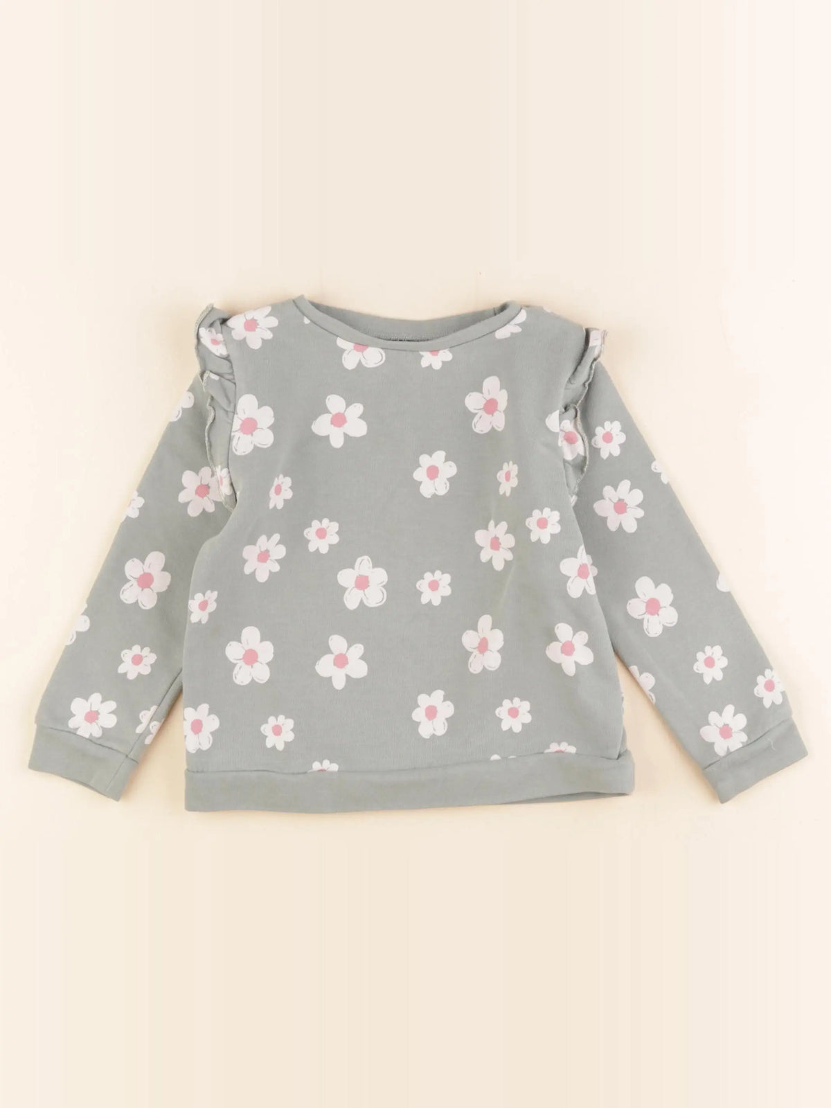 Vertbaudet - sweat vert - 3 ans