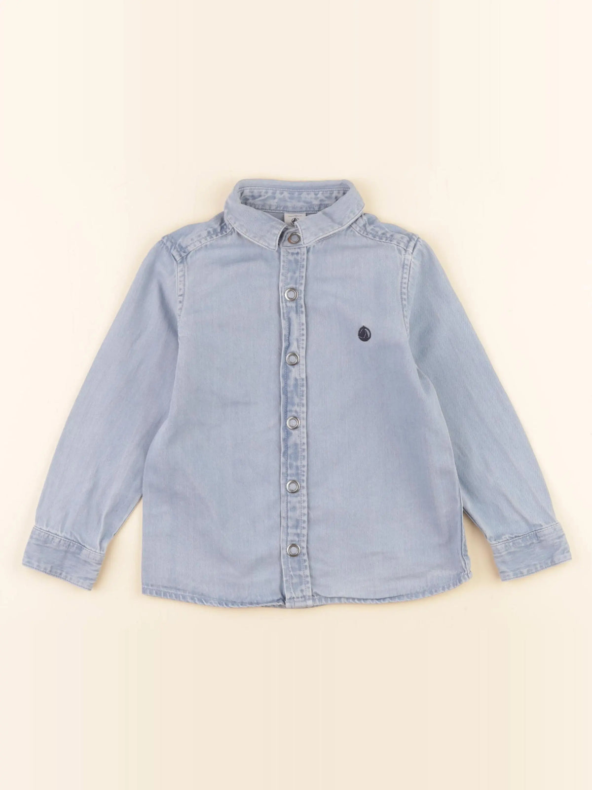 Petit Bateau - chemise bleu - 4 ans