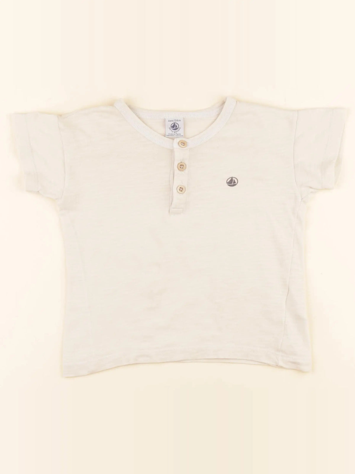 Petit Bateau - tee-shirt beige - 4 ans