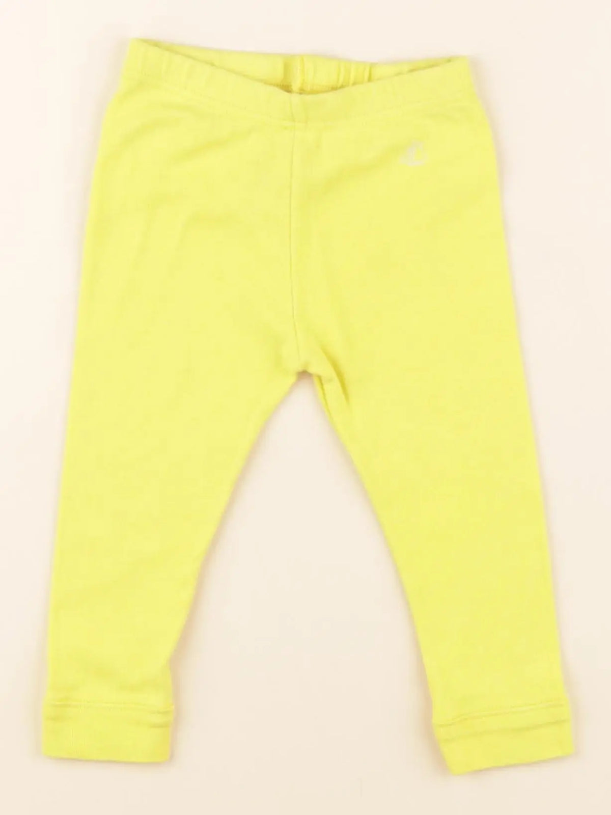 Petit Bateau - legging jaune fluo - 12 mois