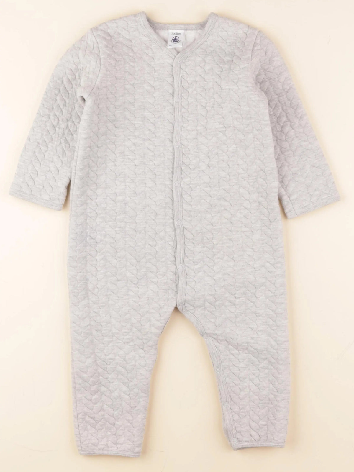 Petit Bateau - combinaison gris - 24 mois