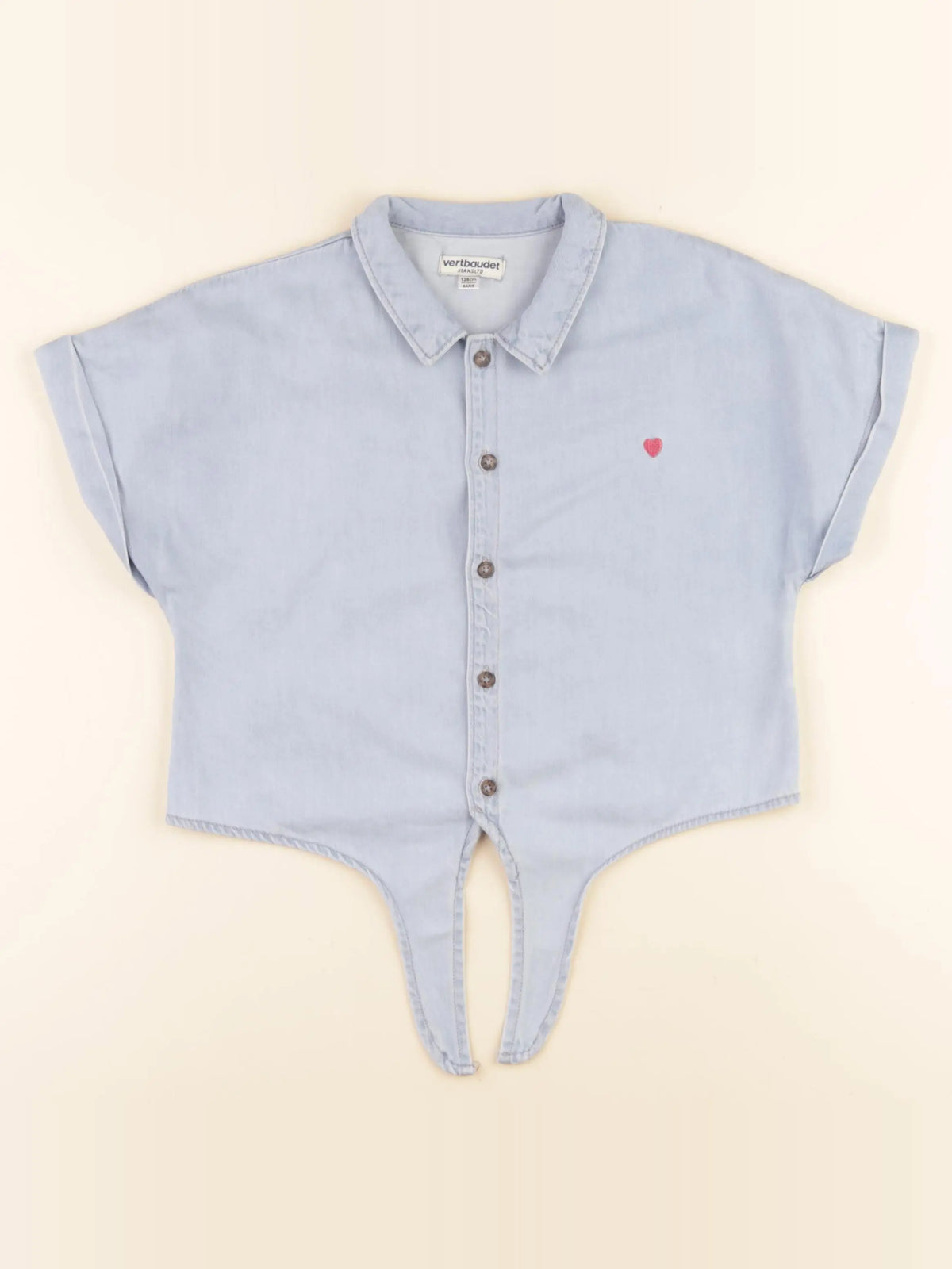 Vertbaudet - blouse bleu - 8 ans