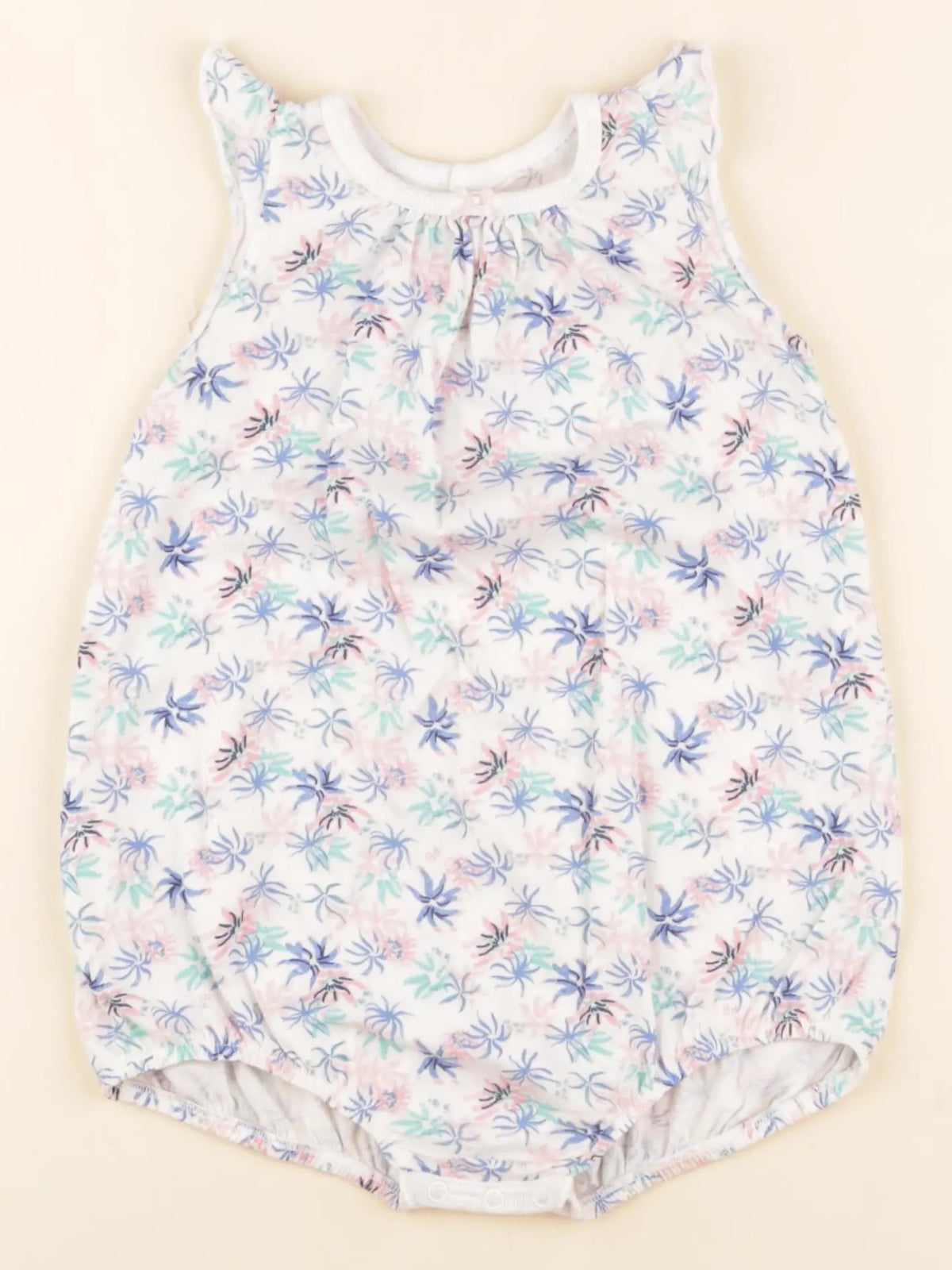 Petit Bateau - pyjama coton blanc - 18 mois