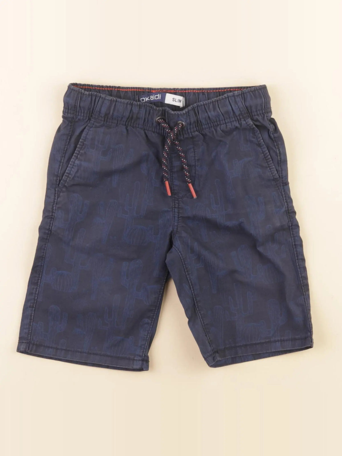 Okaidi - short coton bleu - 4 ans