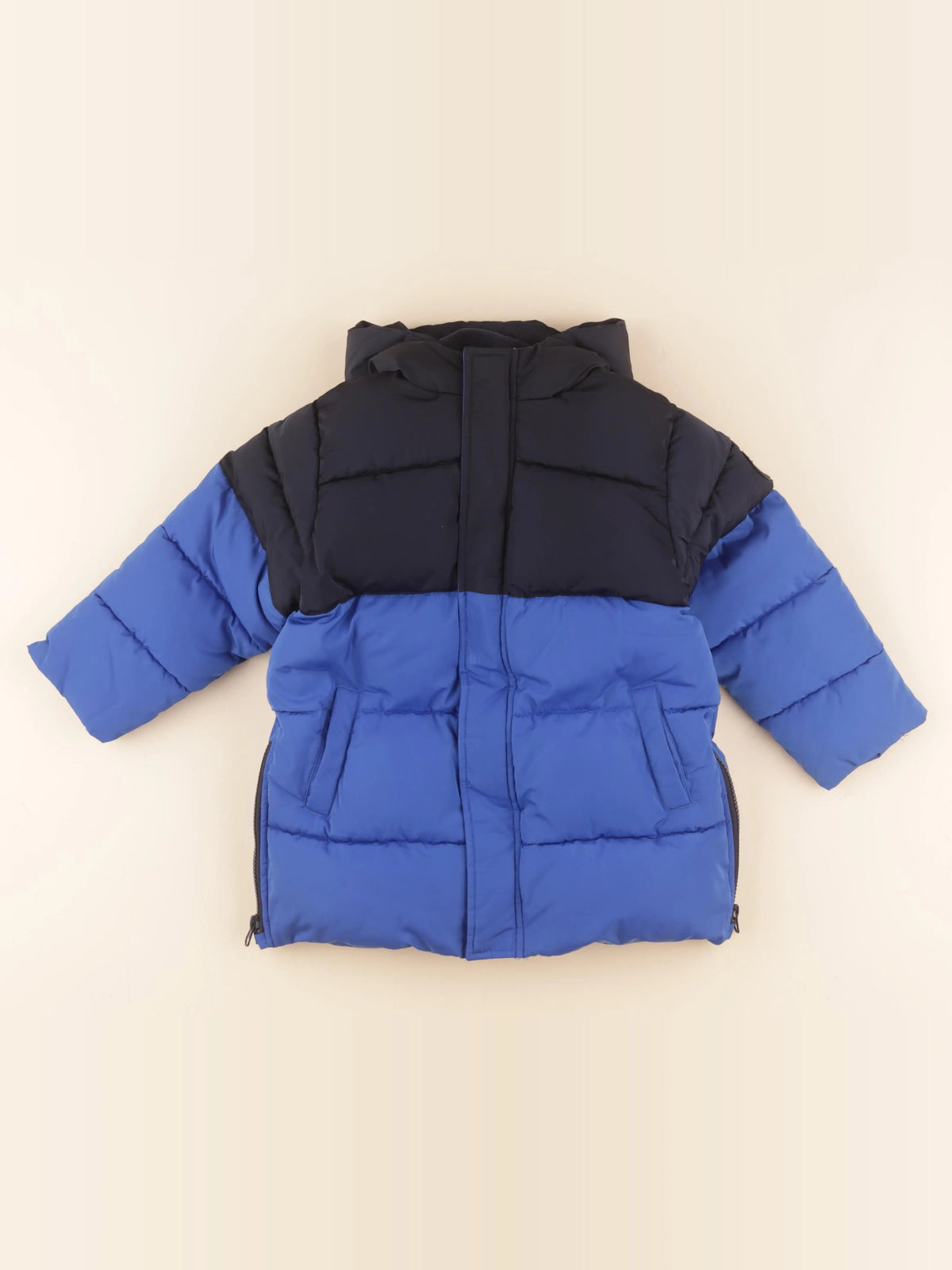 Petit Bateau - doudoune bleu - 3 ans