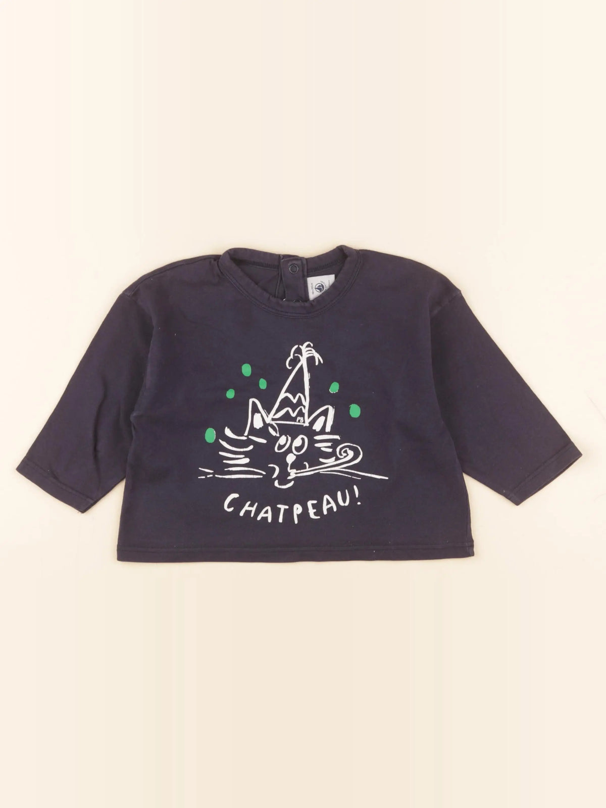 Petit Bateau - tee-shirt bleu - 18 mois