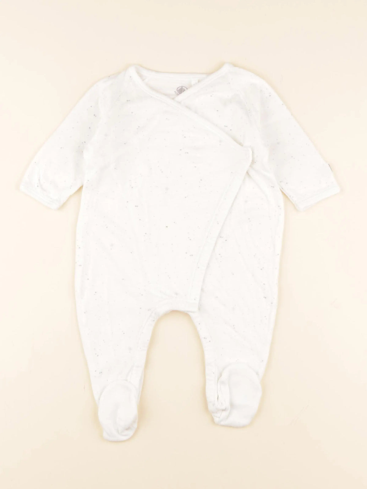 Petit Bateau - pyjama coton blanc - 6 mois