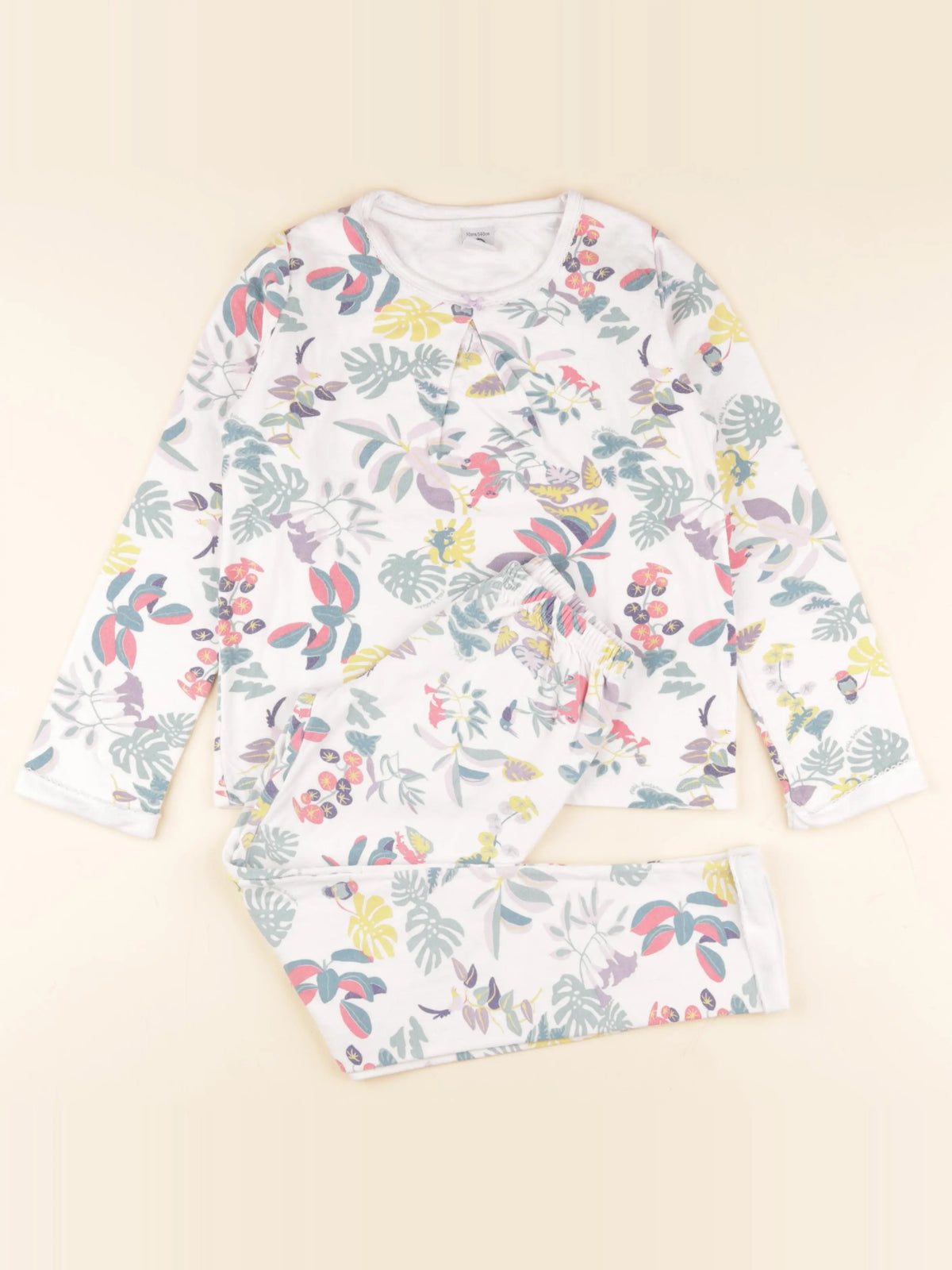 Petit Bateau - pyjama coton blanc - 10 ans