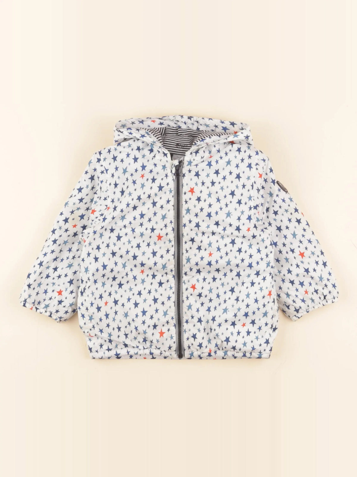 Petit Bateau - imperméable blanc - 18 mois