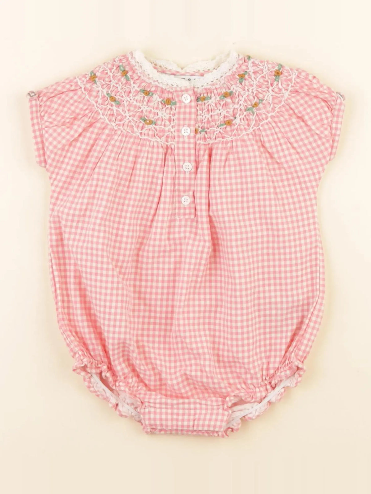 Emile et Ida - combinaison rose - 6 mois