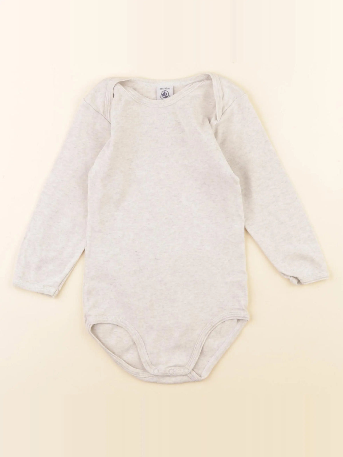 Petit Bateau - body beige - 36 mois