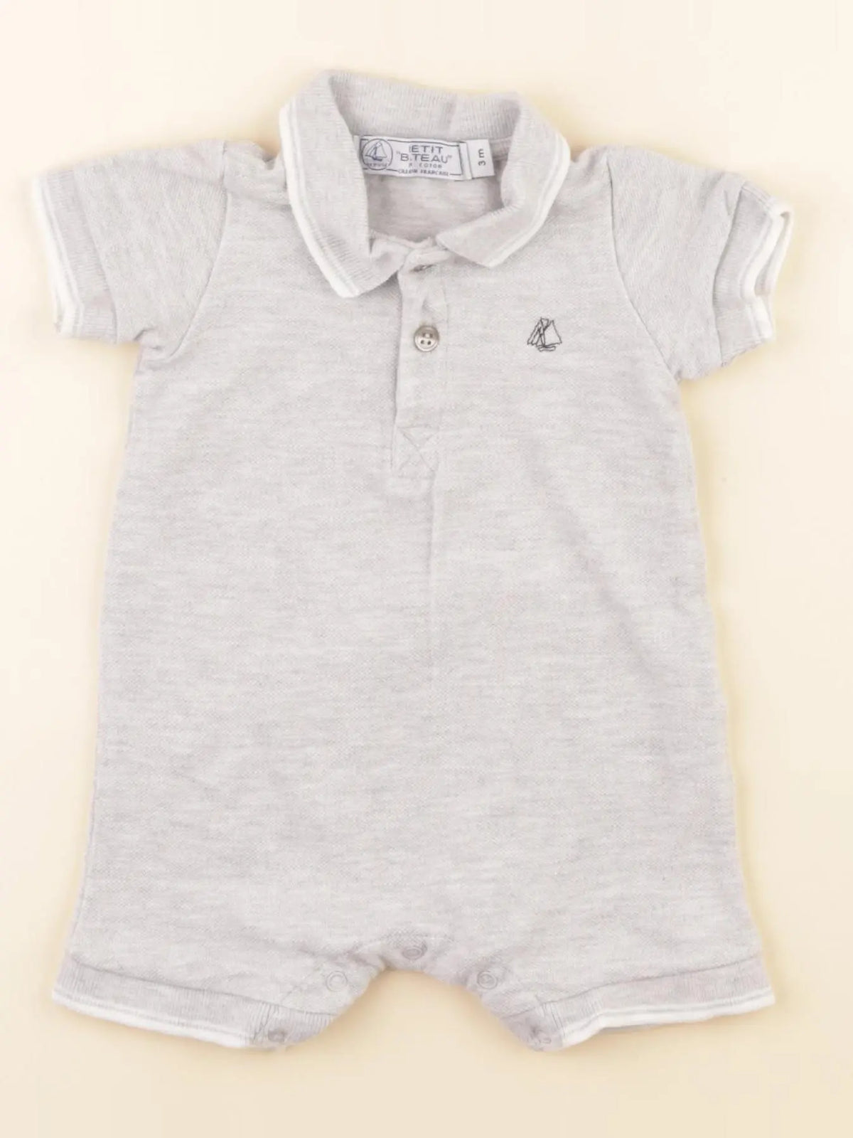 Petit Bateau - combinaison gris - 3 mois