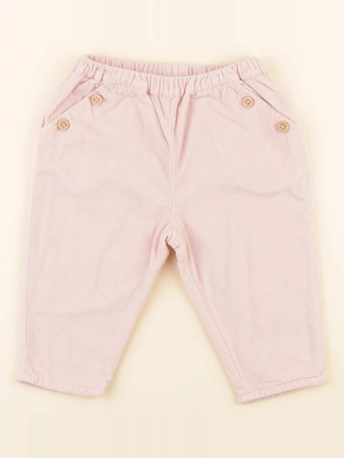 Cyrillus - pantalon doublé rose - 9 mois
