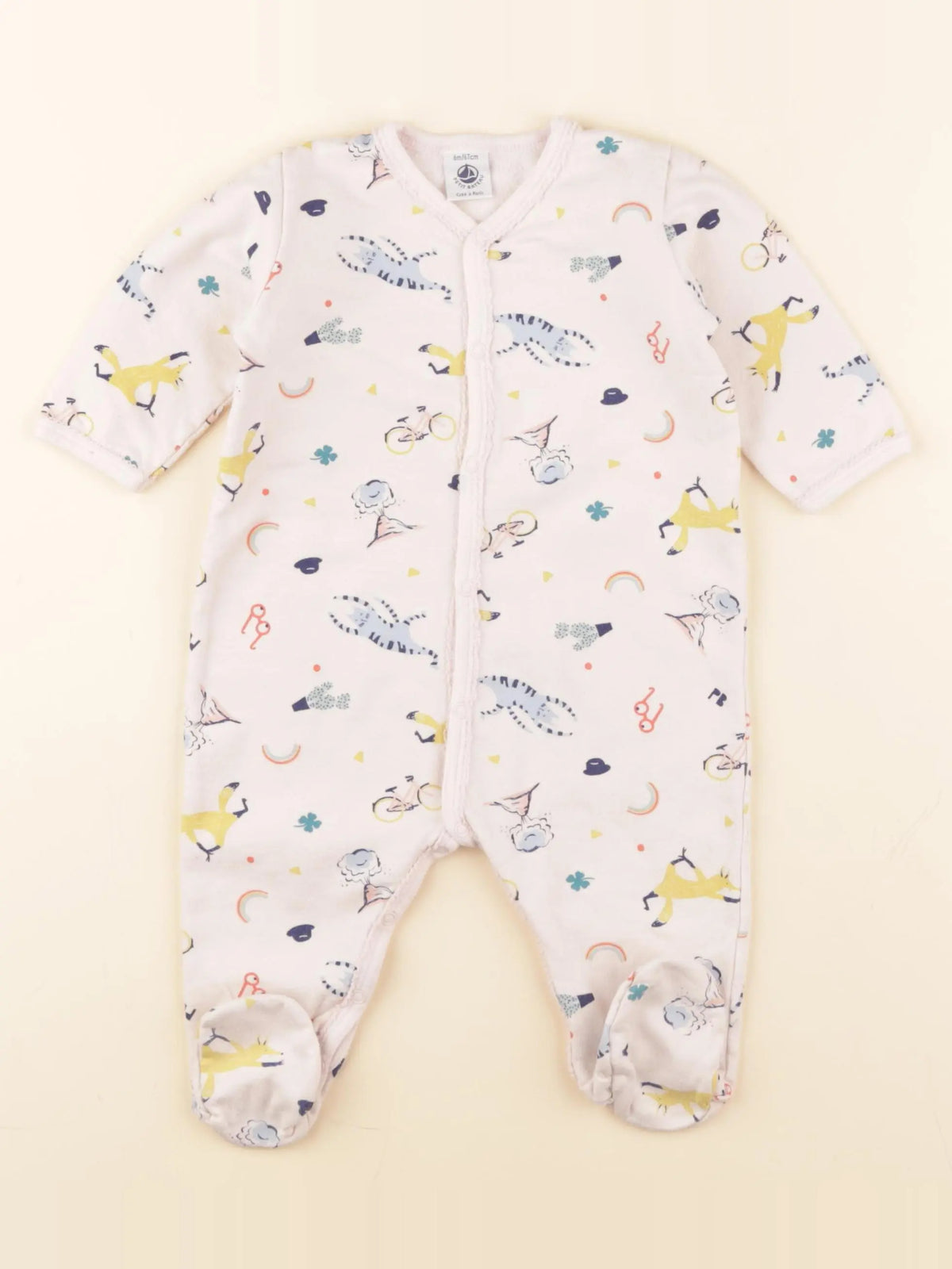 Petit Bateau - pyjama coton rose - 6 mois