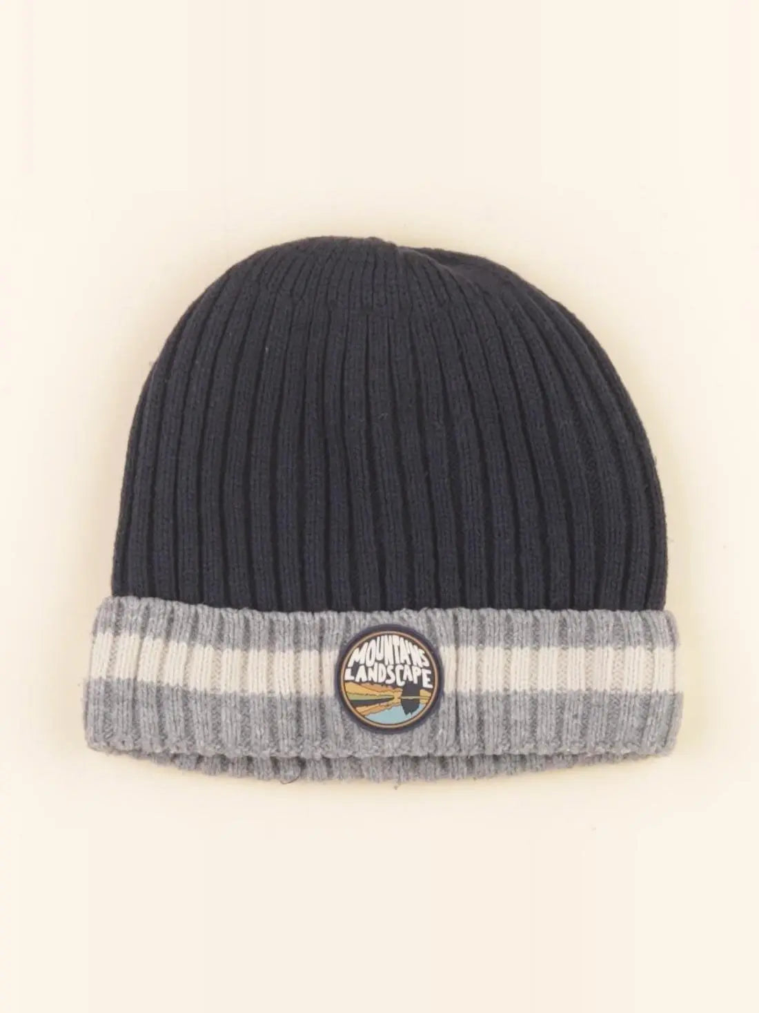 Vertbaudet - chapeau bleu, gris - 8/10 ans