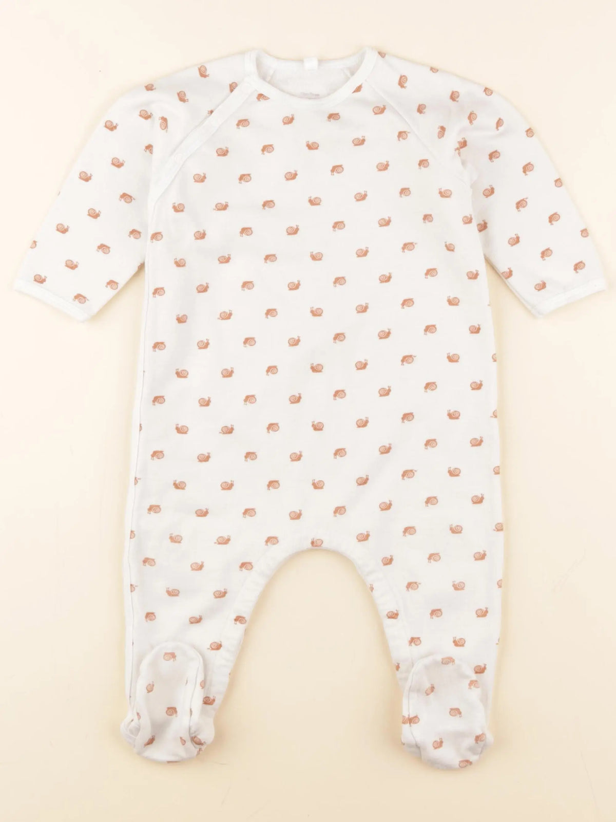 Petit Bateau - pyjama coton blanc - 12 mois