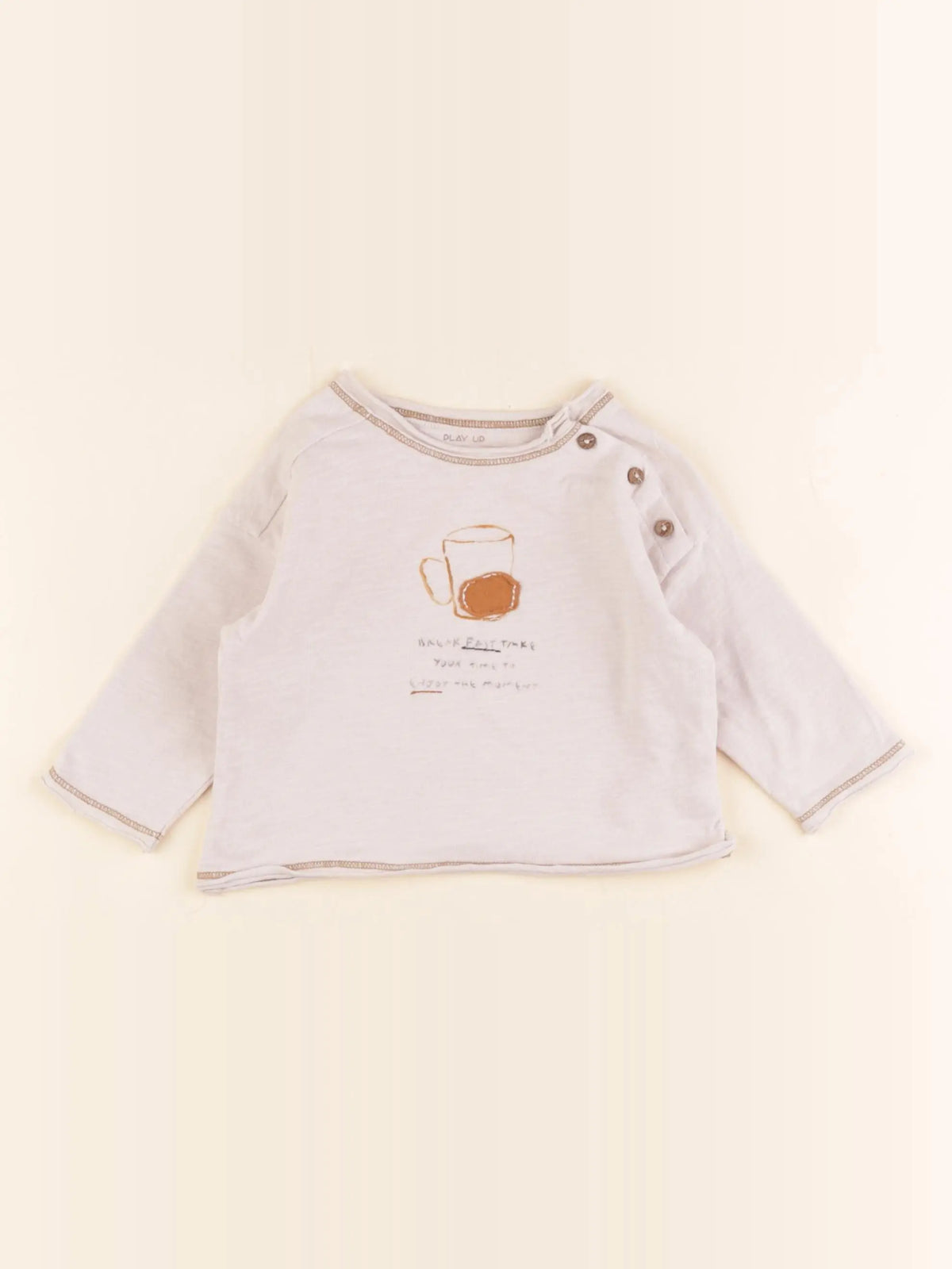 Play Up - tee-shirt beige - 3 mois