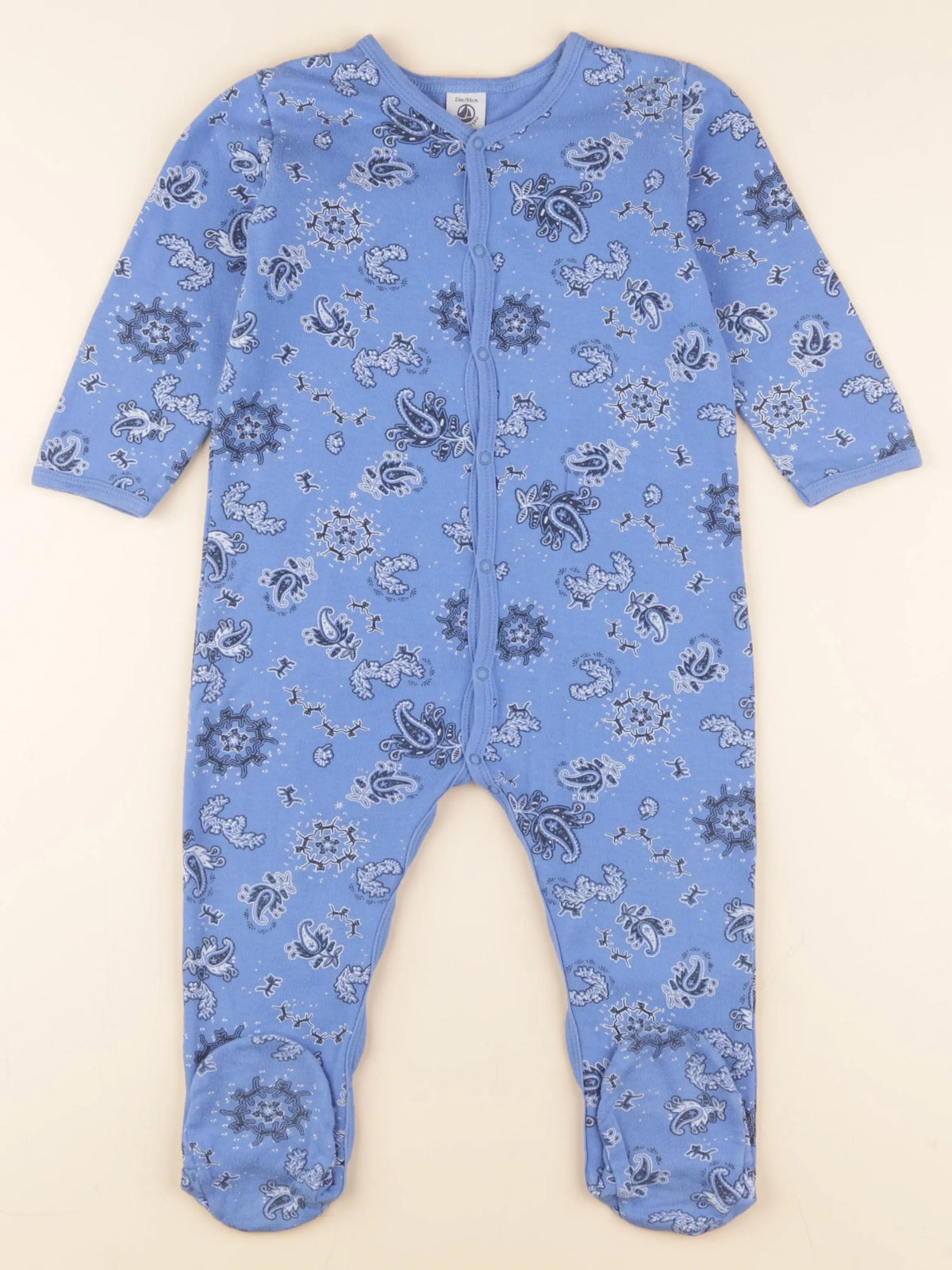 Petit Bateau - pyjama coton bleu - 24 mois