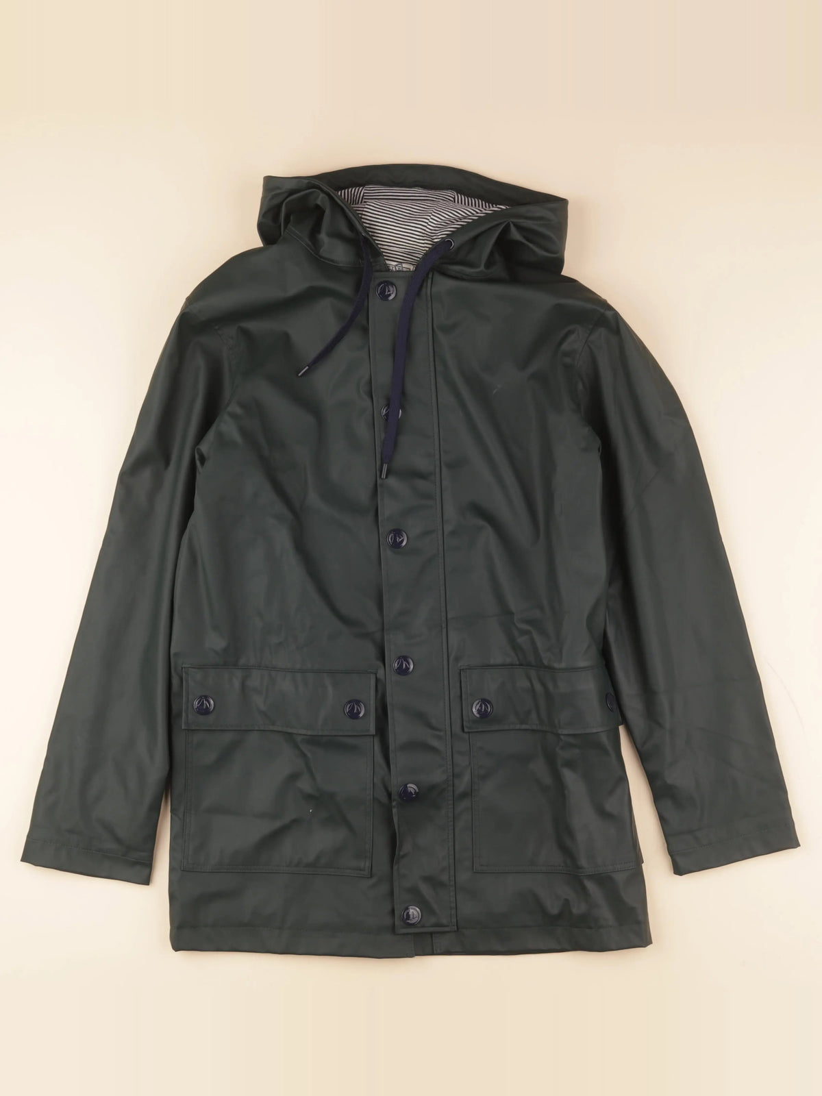 Petit Bateau - imperméable vert - 14 ans