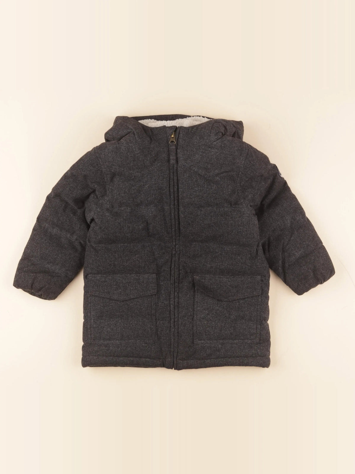Petit Bateau - manteau gris - 3 ans
