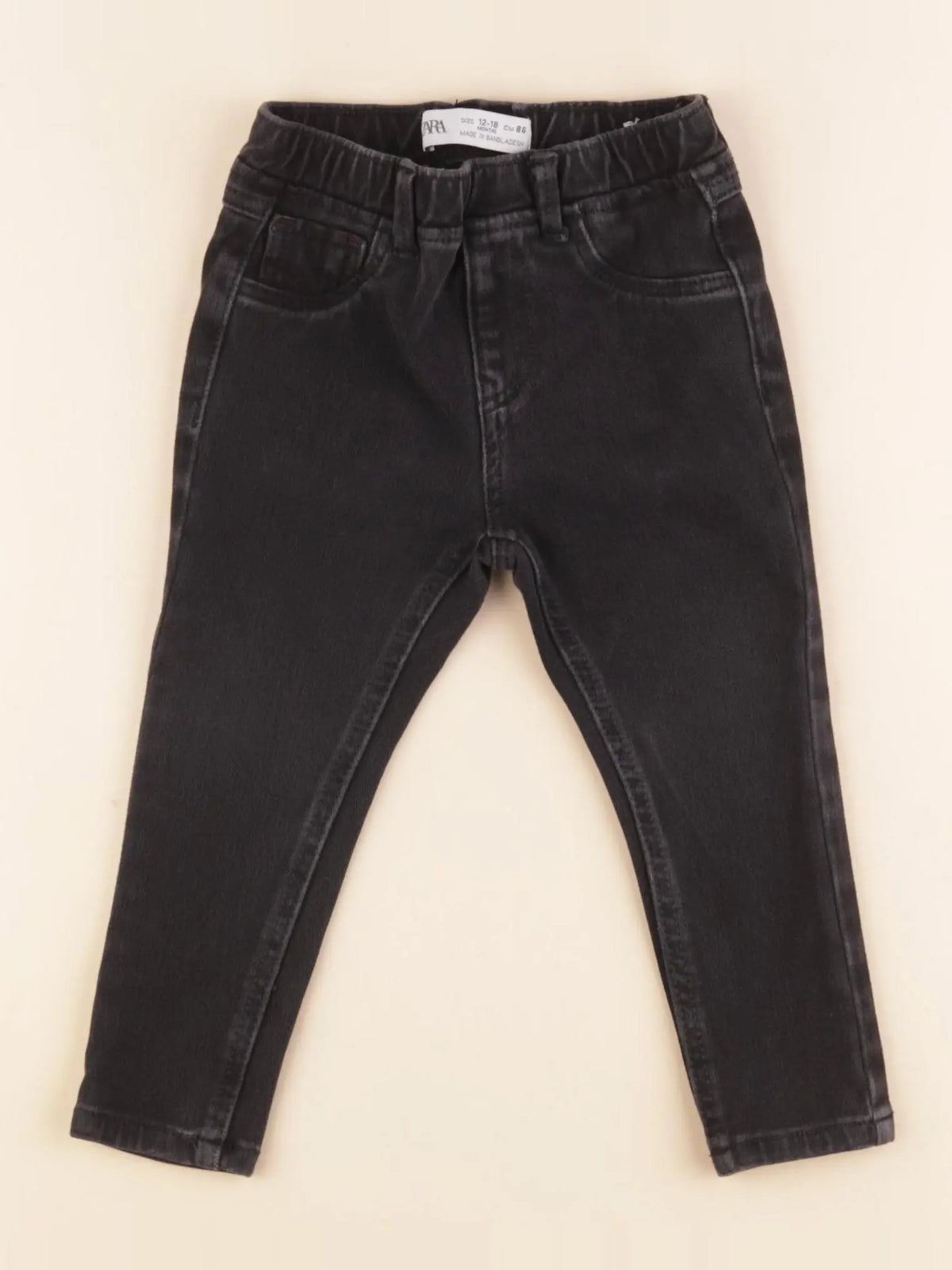 Zara - jegging noir - 12/18 mois