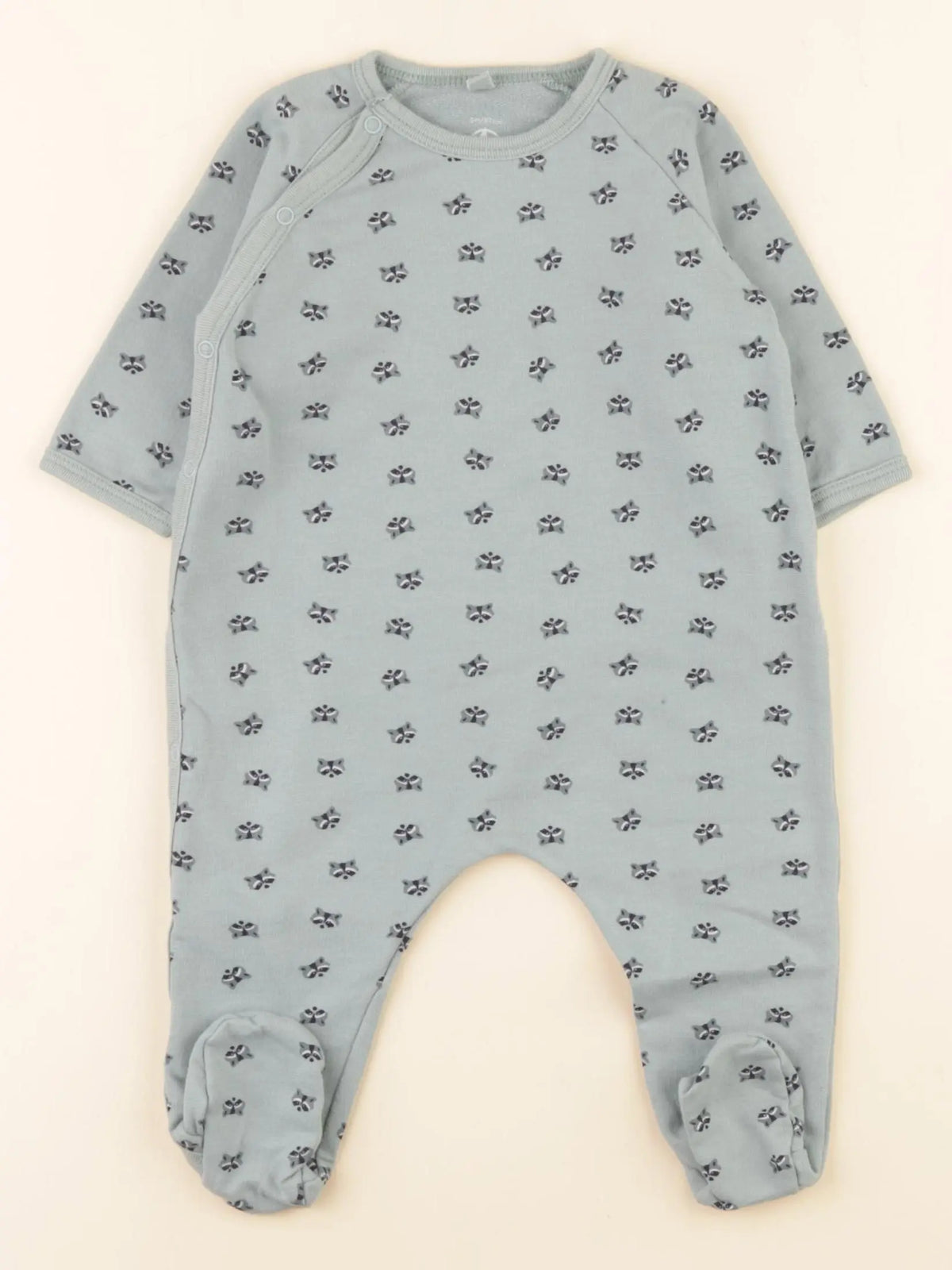 Petit Bateau - pyjama coton vert - 6 mois