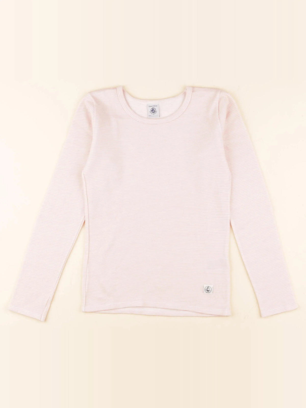 Petit Bateau - tee-shirt rose, blanc - 10 ans