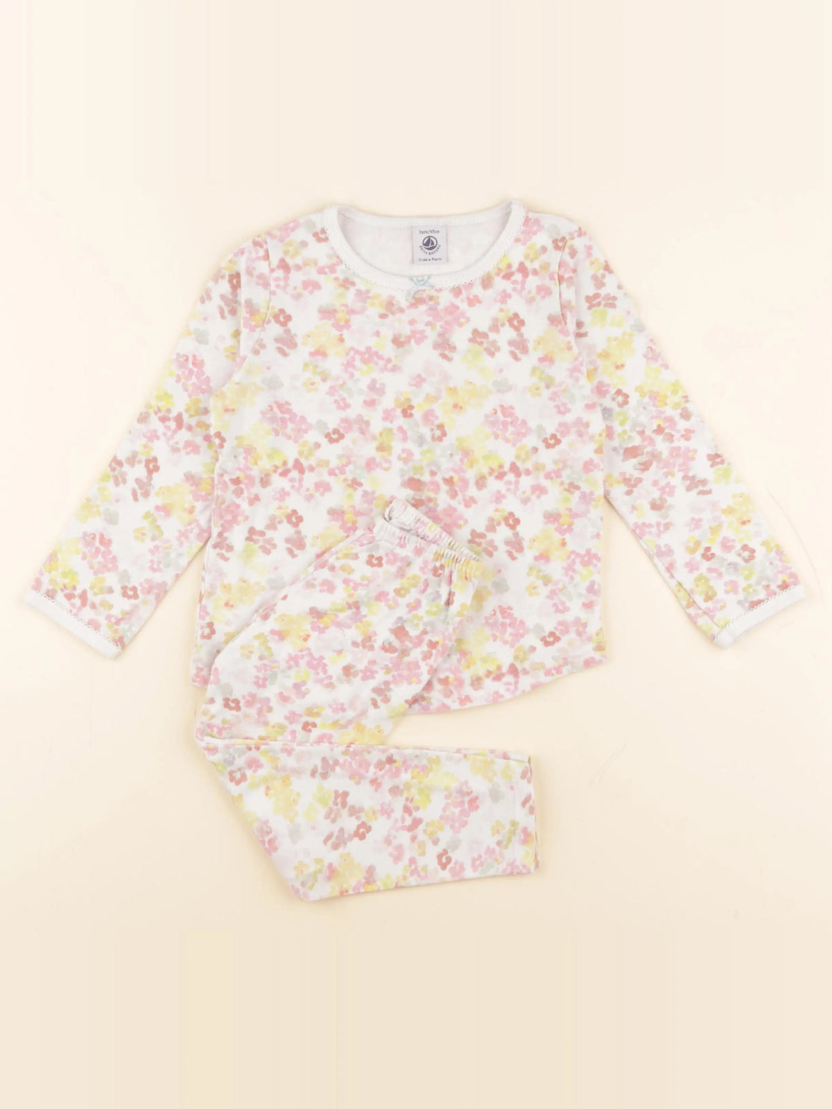 Petit Bateau - pyjama coton rose - 3 ans