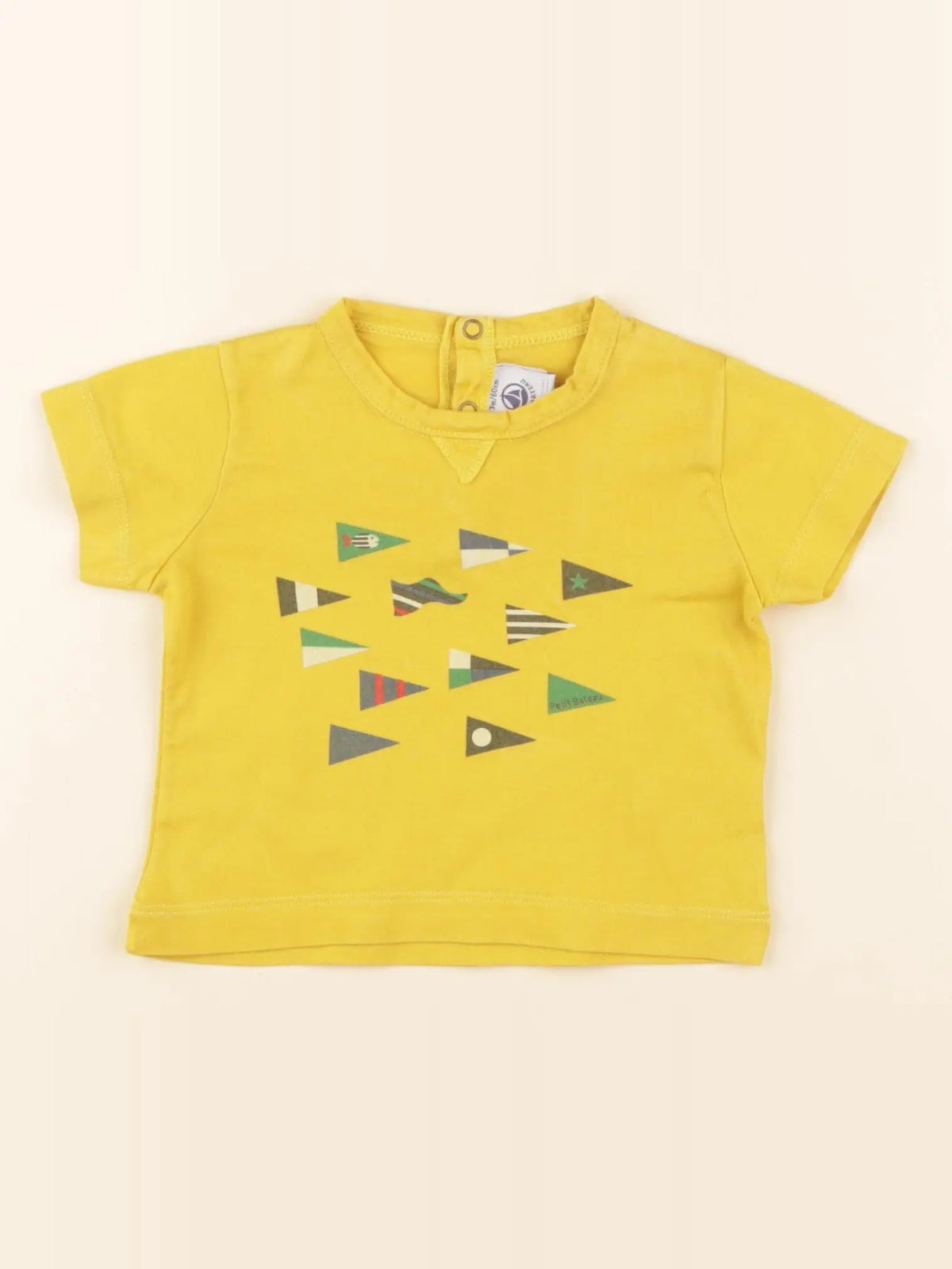 Petit Bateau - tee-shirt jaune - 3 mois
