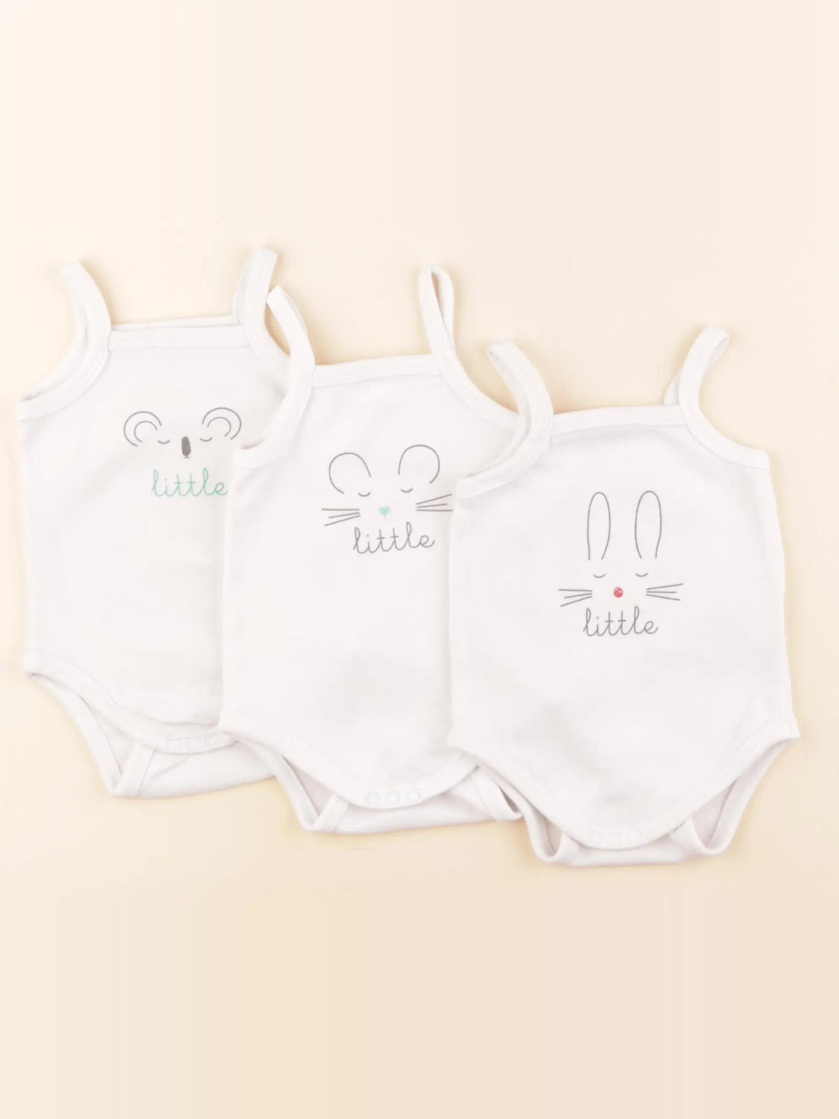 Vertbaudet - lot de 3 bodies en coton blanc - 3 mois