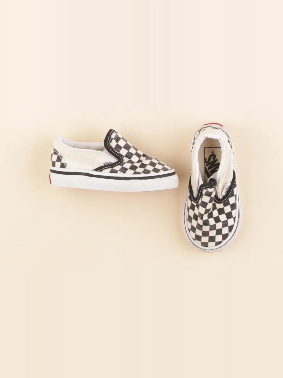 Vans - tennis élastiqué beige, noir - pointure 20