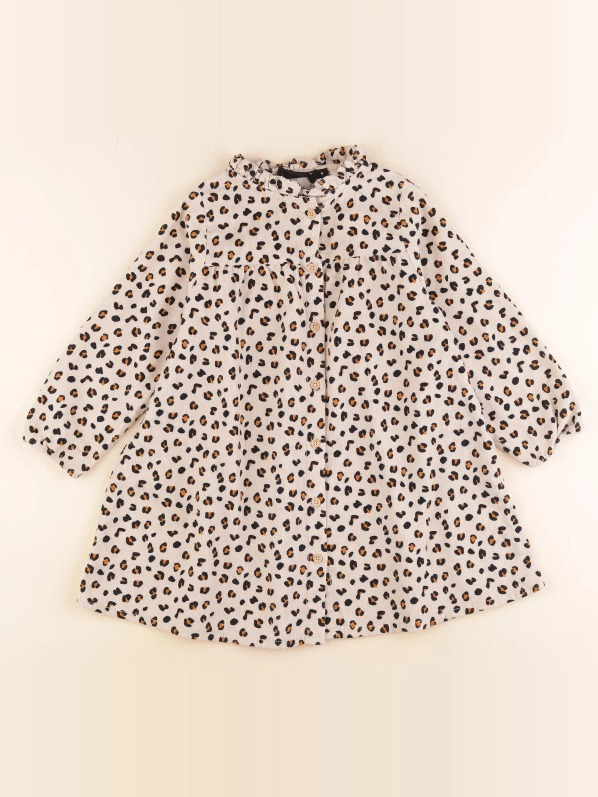 Monoprix - robe beige - 4 ans