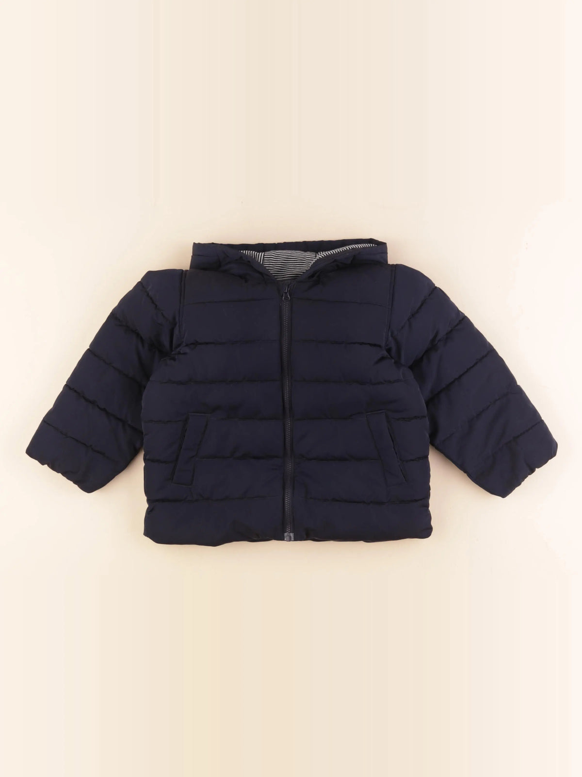 Petit Bateau - doudoune bleu - 36 mois