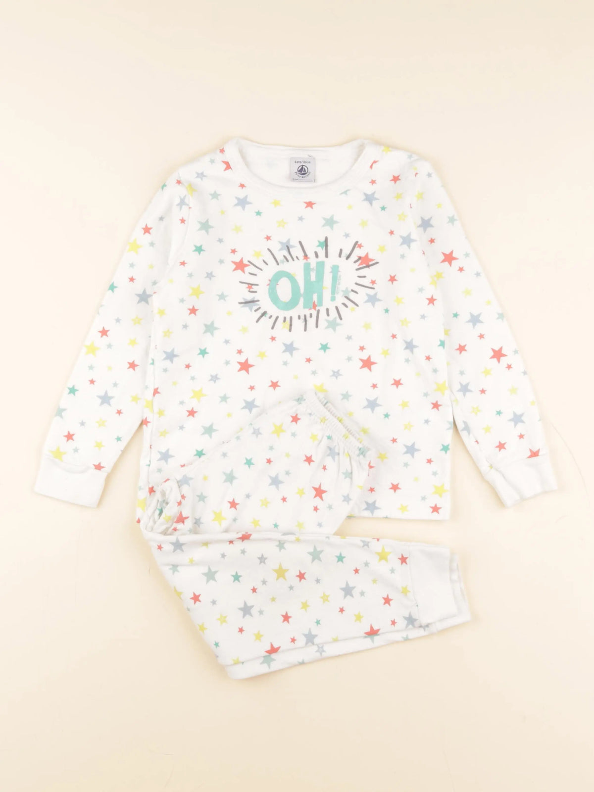 Petit Bateau - pyjama coton multicolore - 6 ans