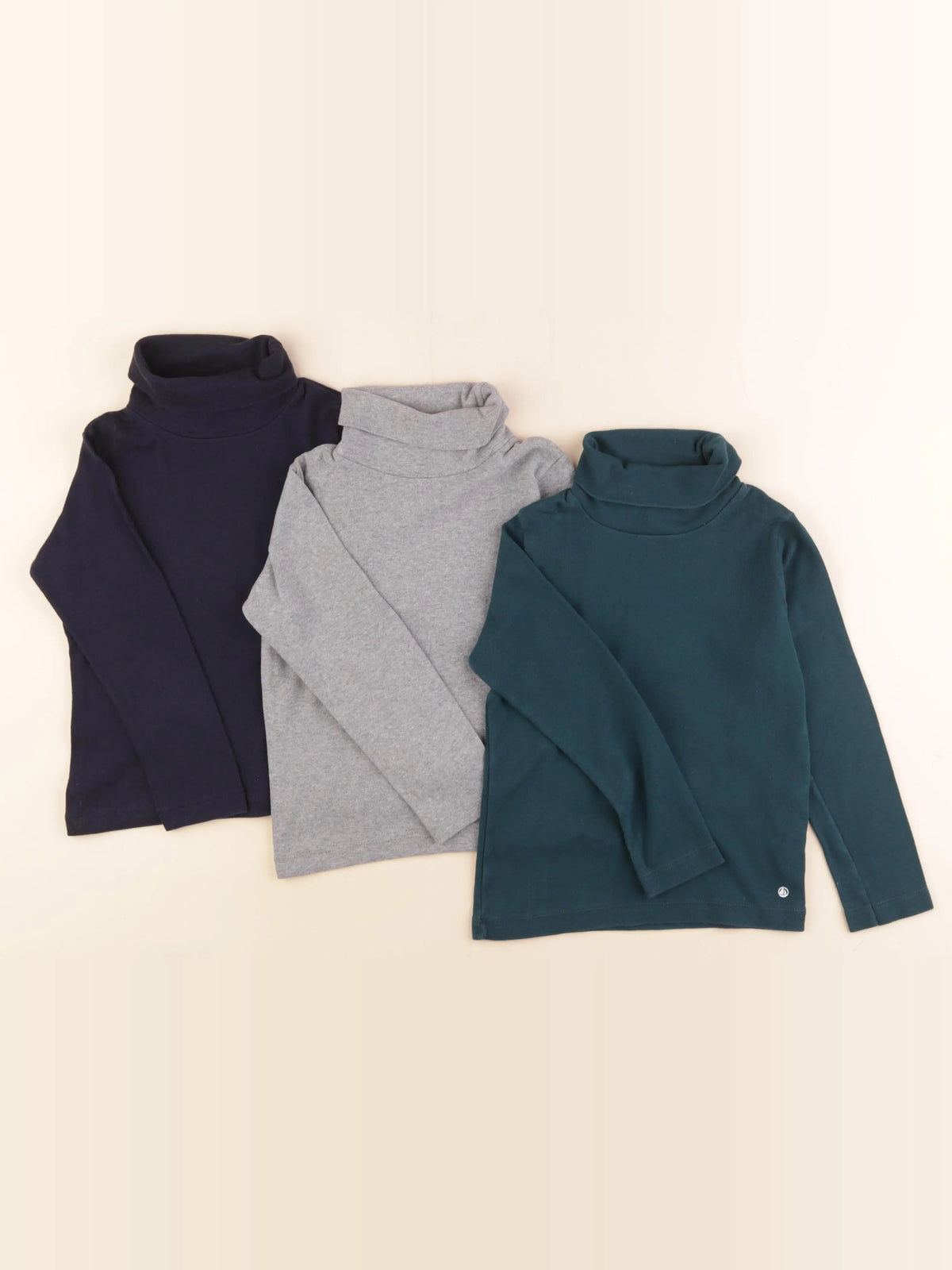 Petit Bateau - lot de 3 sous-pulls multicolore - 4 ans