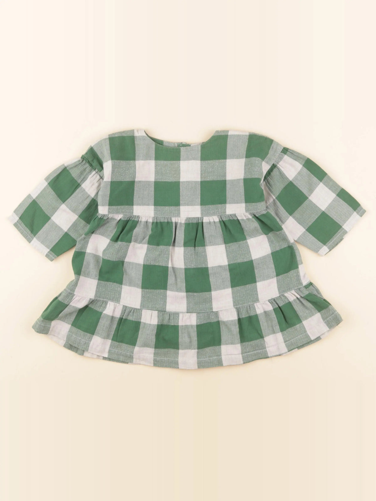 Petit Bateau - robe vert - 12 mois