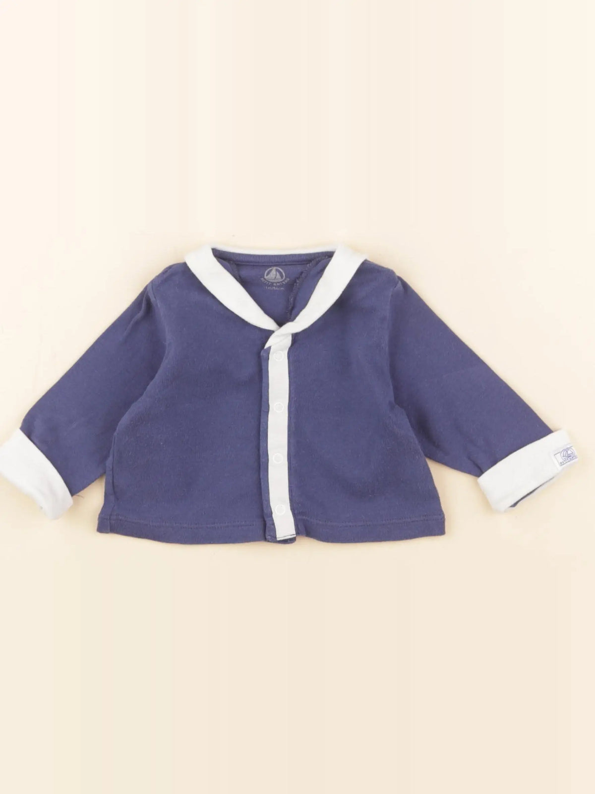 Petit Bateau - tee-shirt bleu - 1 mois