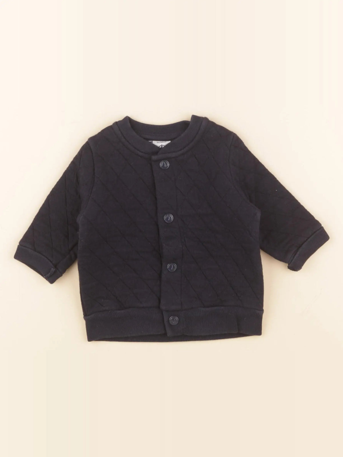 Petit Bateau - sweat bleu - 3 mois