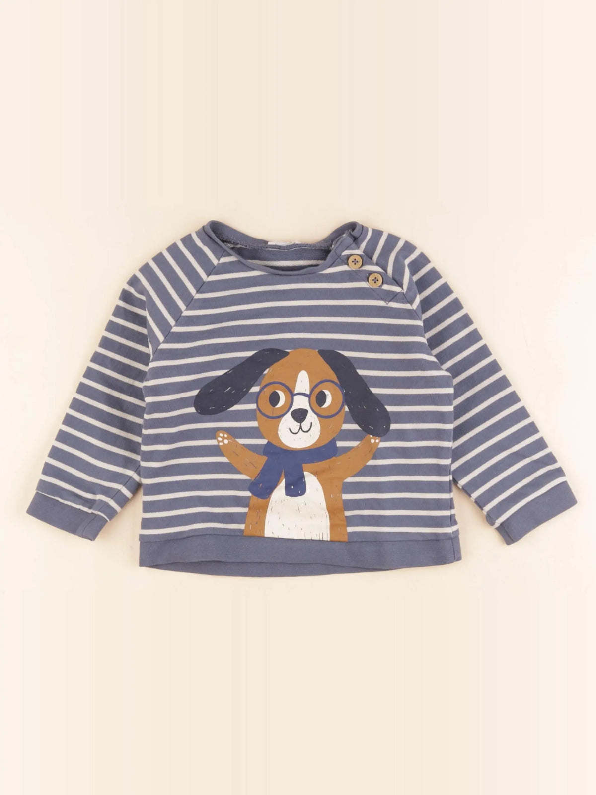 Vertbaudet - sweat bleu - 24 mois