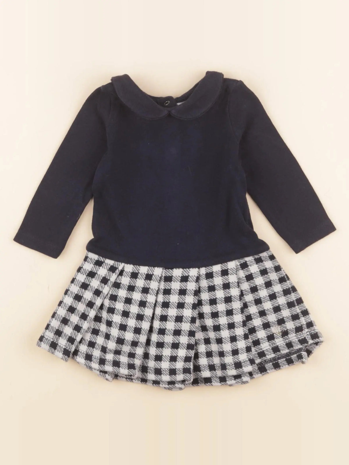 Petit Bateau - robe bleu - 6 mois